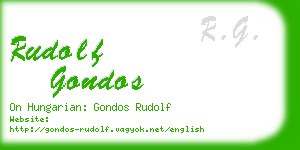 rudolf gondos business card